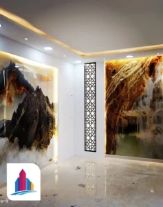 بديل رخام مع اضاءة